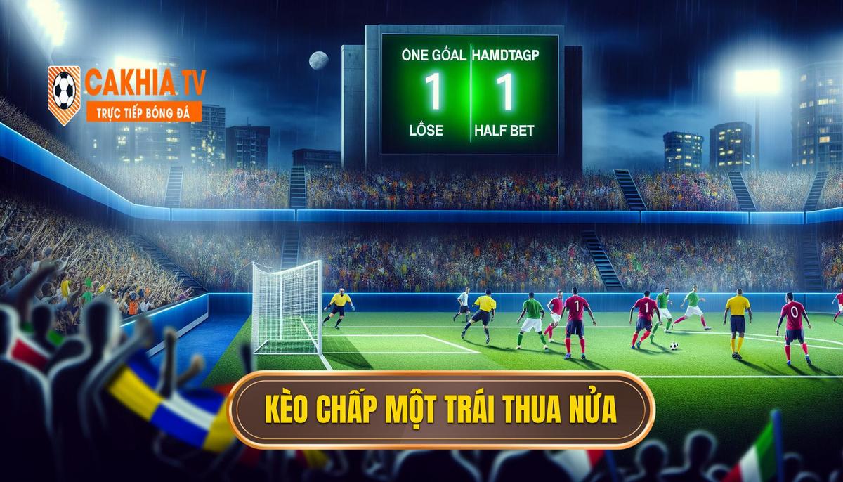 Kèo chấp một trái thua nửa là gì? Cách chơi và kinh nghiệm 3 Kèo Chấp Một Trái Thua Nửa